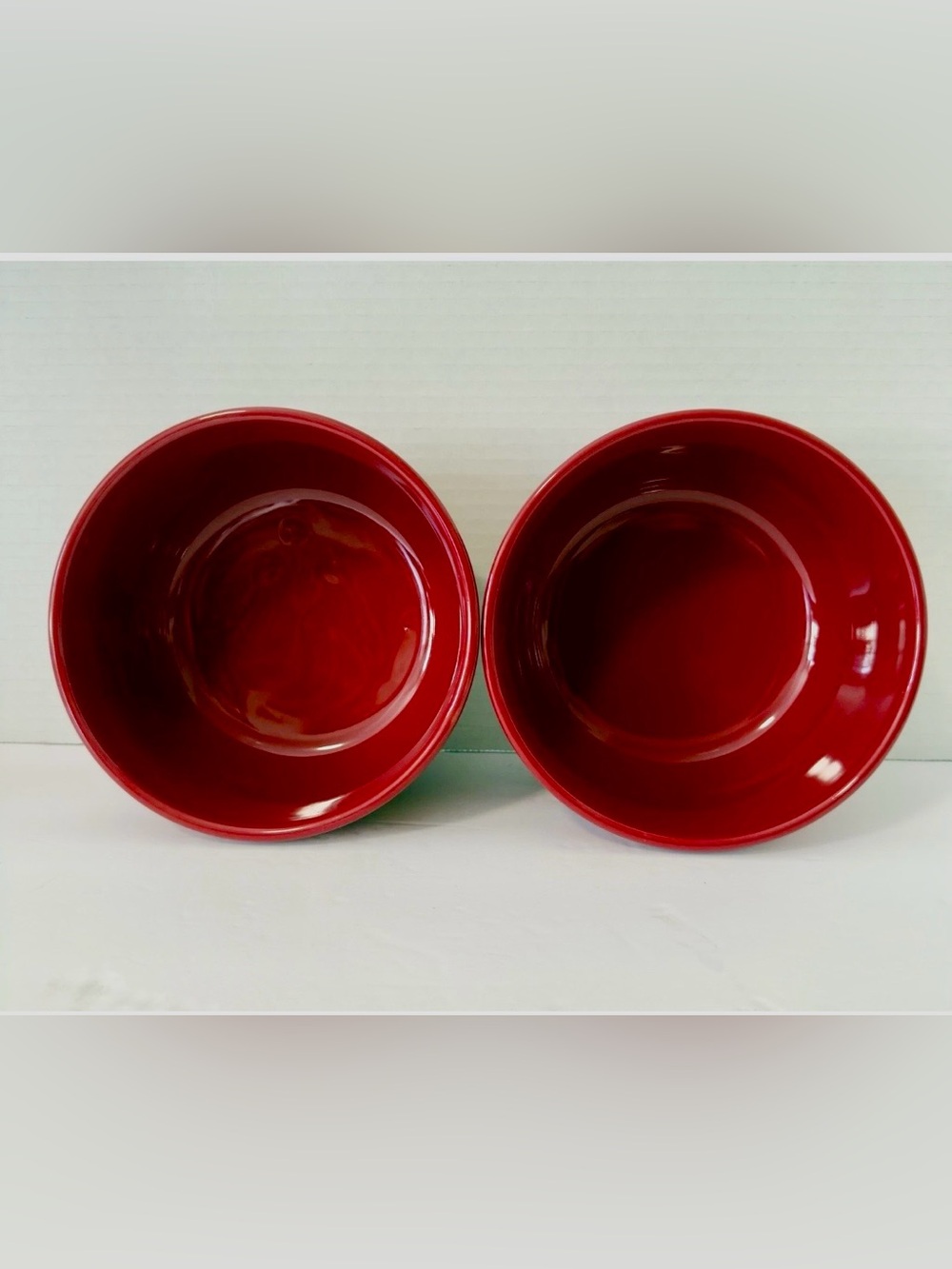 Mainstays Red Ceramic Serving Bowls - Set of 2
